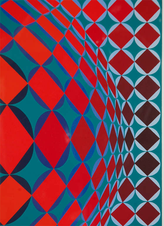 A Signed and Numbered Off Set Lithograph by Victor Vasarely For Sale 1