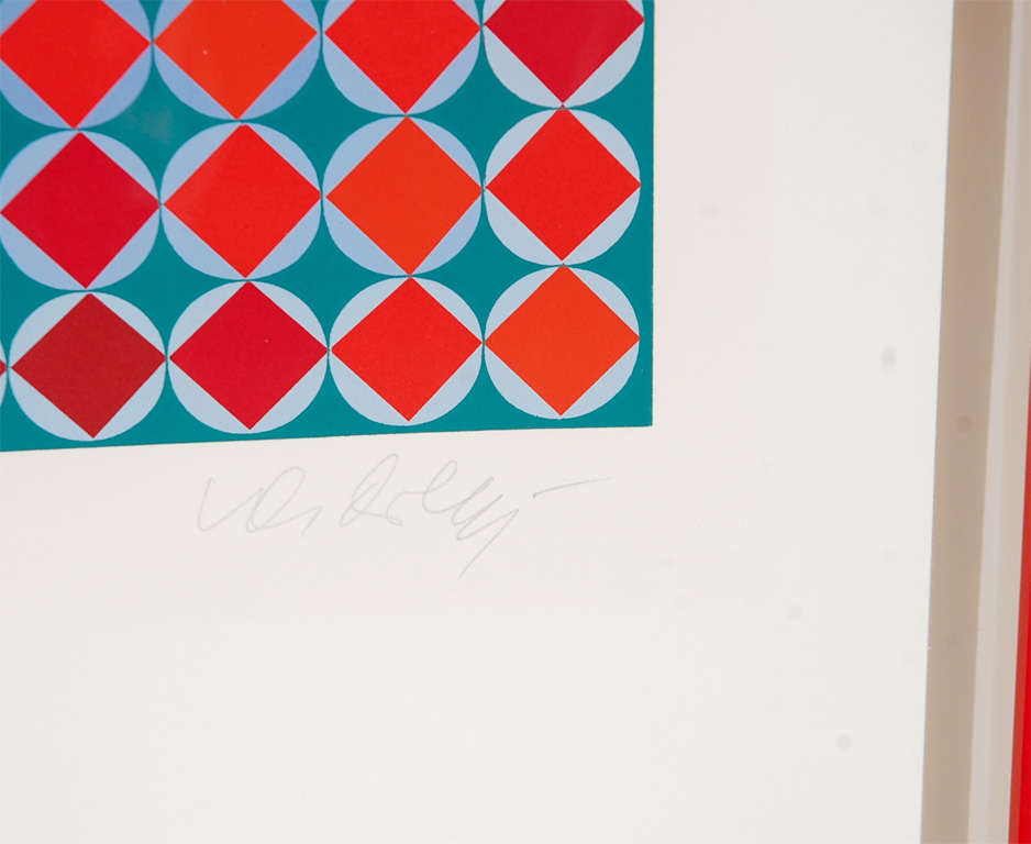A Signed and Numbered Off Set Lithograph by Victor Vasarely For Sale 2