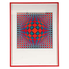A Signed and Numbered Off Set Lithograph by Victor Vasarely