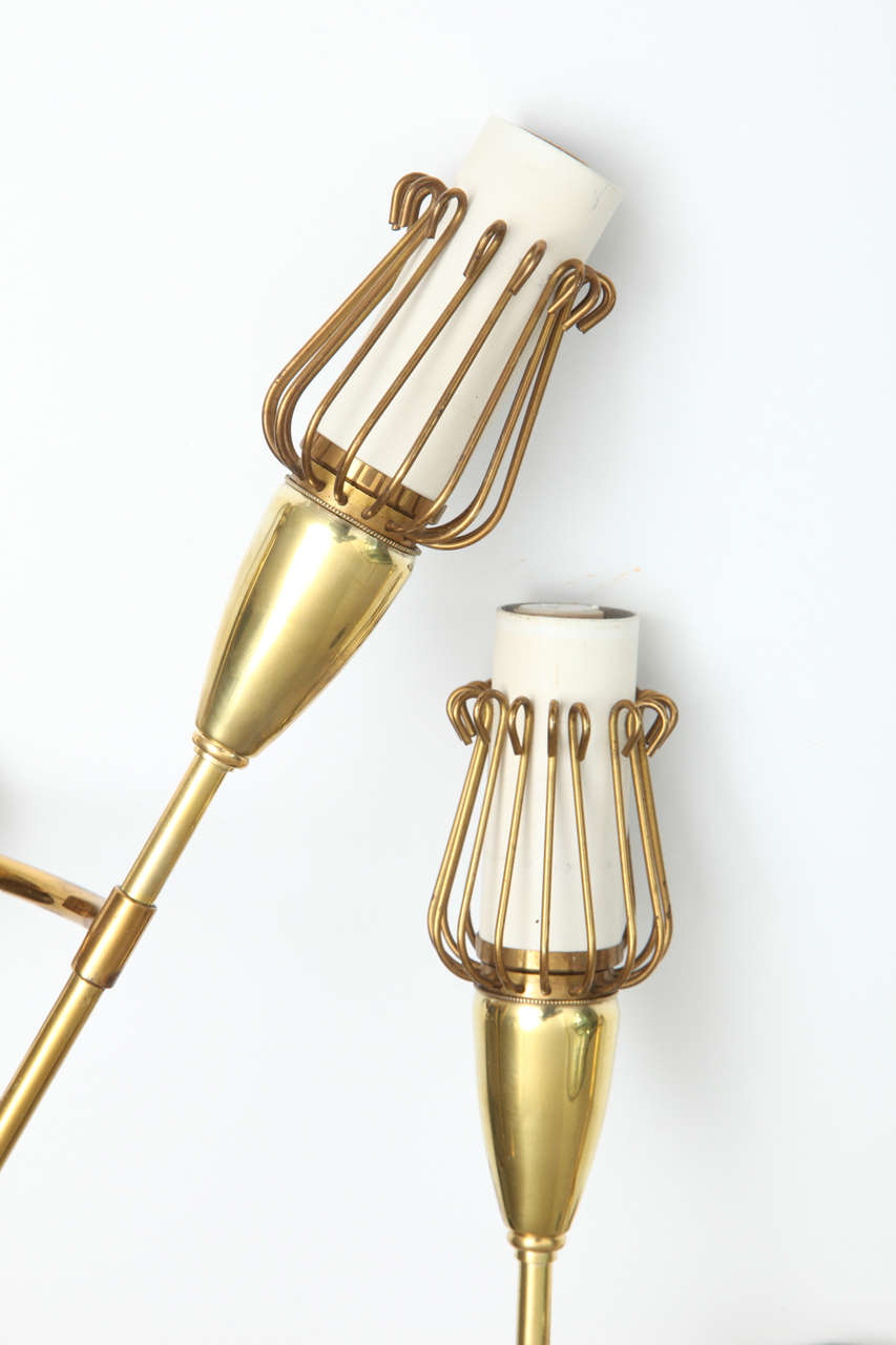 Mid-20th Century Double Sconces by Lunel for Royal Lumière For Sale