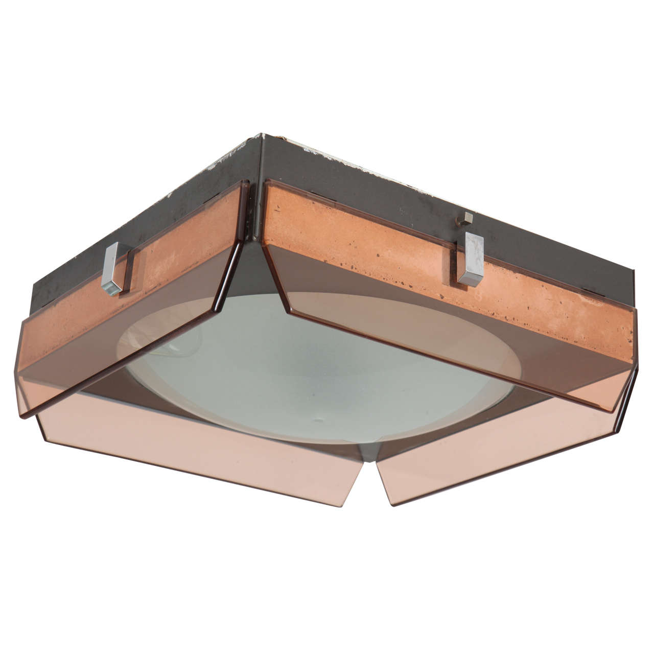 Style of Fontana Arte Ceiling Lamp by Veca For Sale
