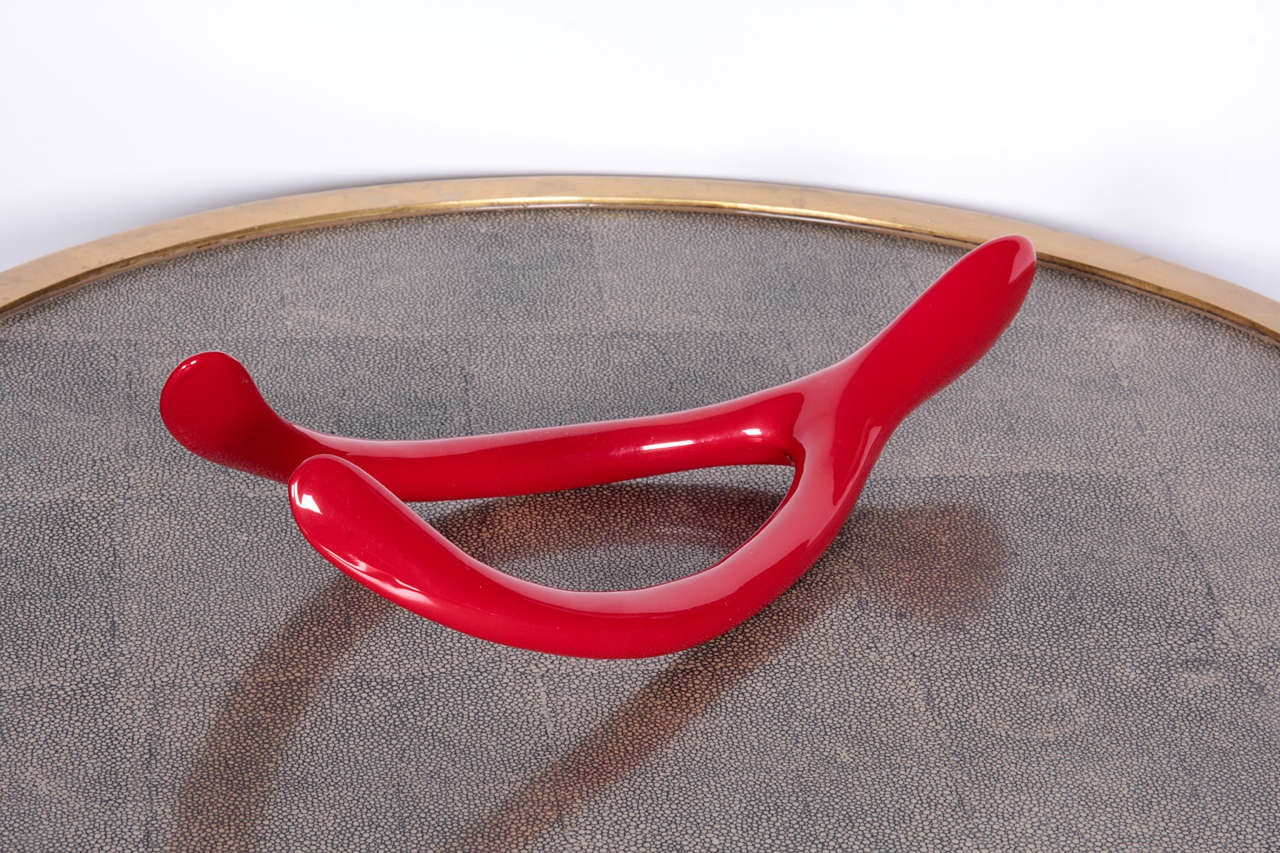 Chuck Price Red Lacquered Wishbone