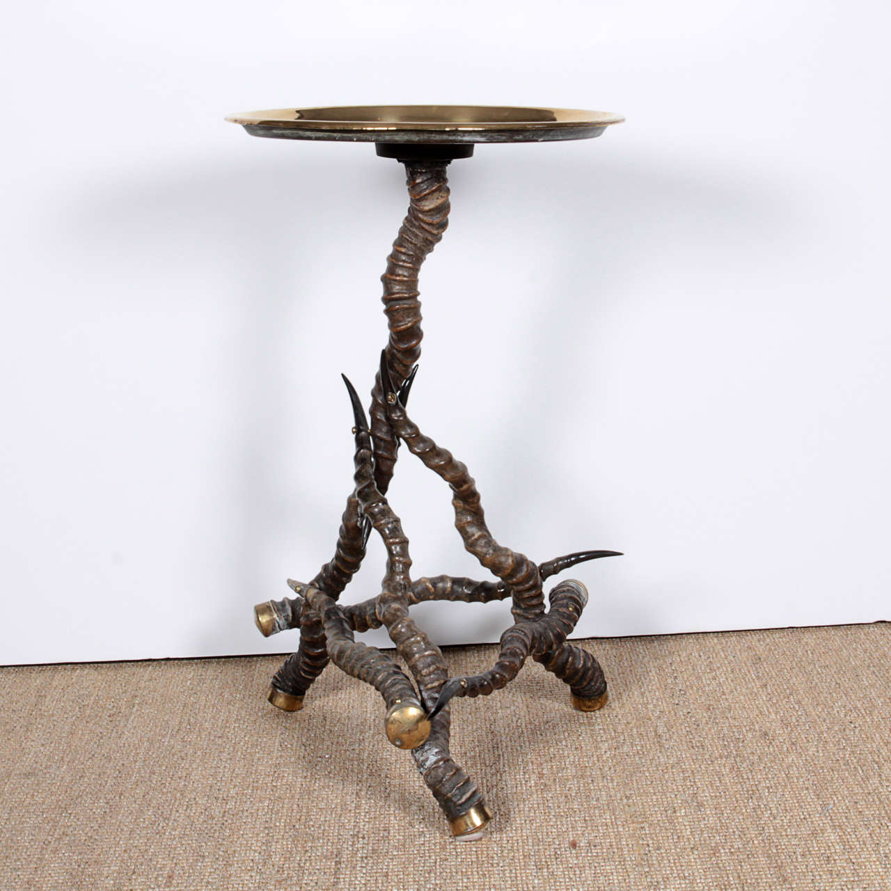 Horn Based Stand Table In Excellent Condition For Sale In New York, NY