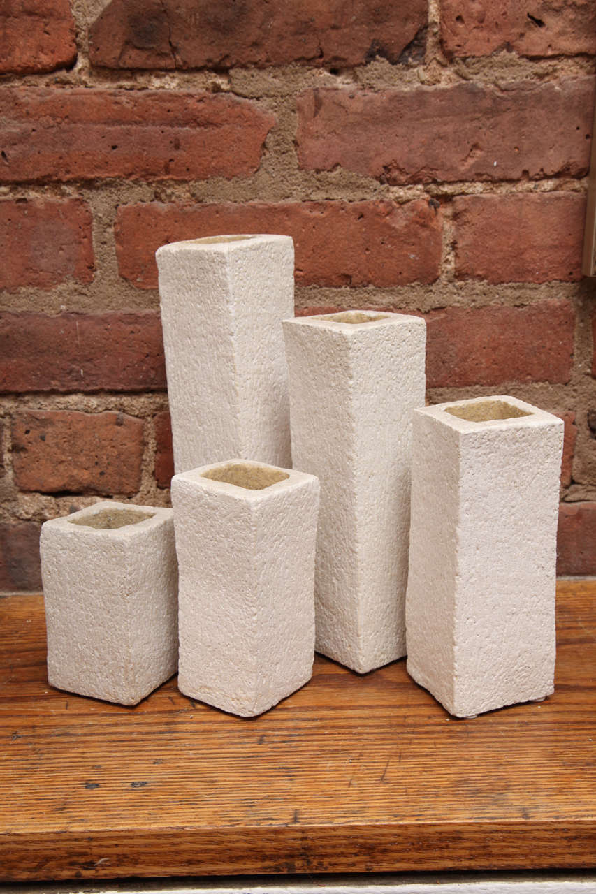 Modular Sculpture Vases in Stoneware by Freddy Borges In Excellent Condition In New York, NY