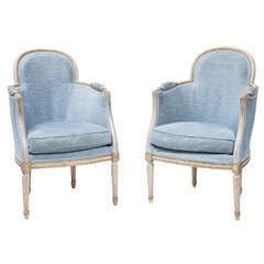Pair of Louis XVI Style Bergère Chairs