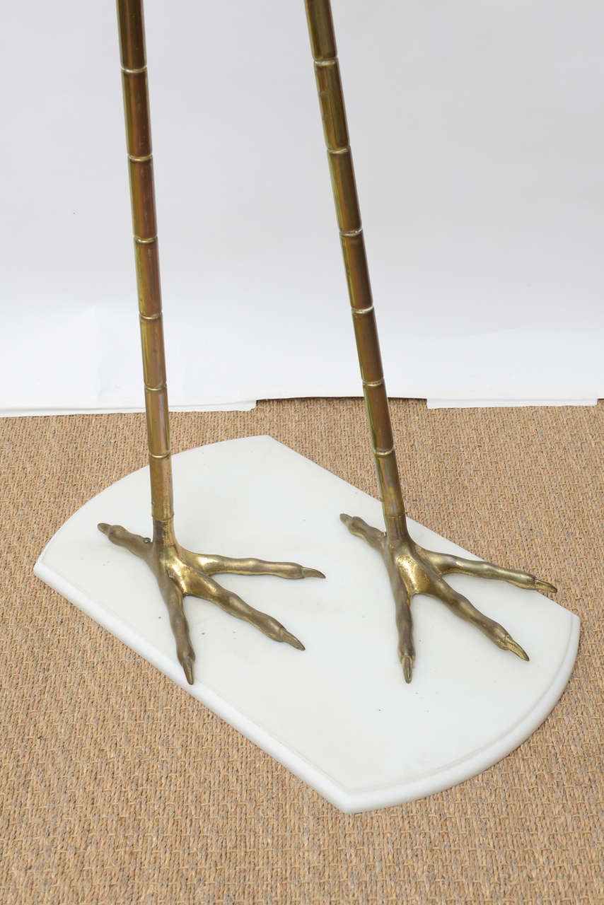 Very Tall Brass Cranes Sculptures on Lucite Bases 3