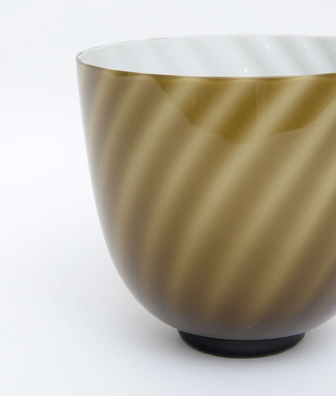Mid-20th Century Tommaso Barbi Murano Swirl Vase