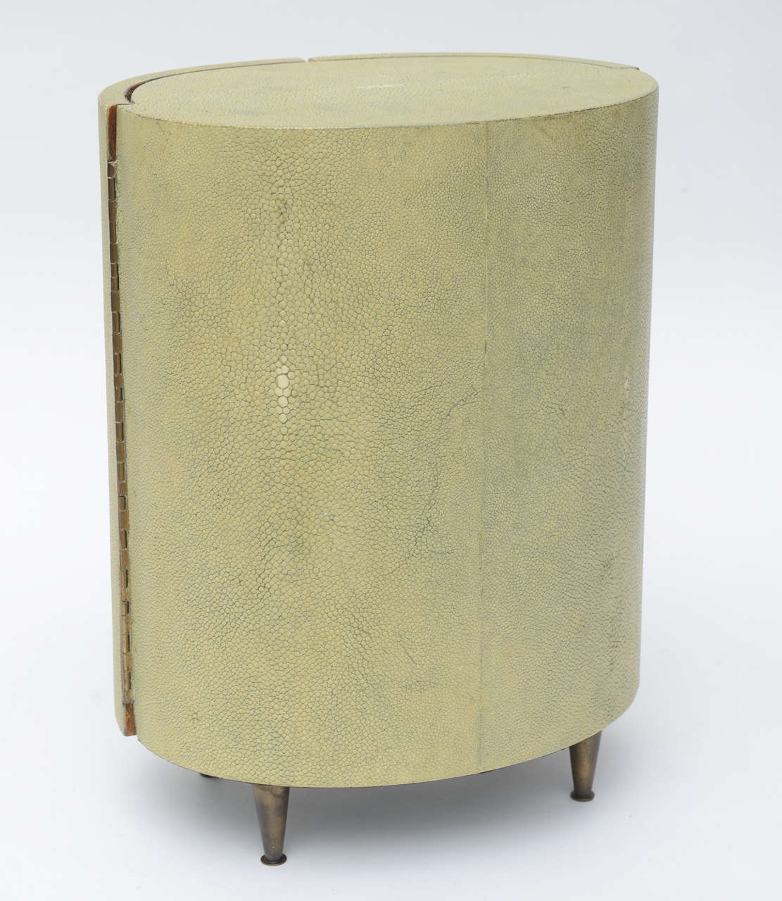 Late 20th Century R & Y Augousti Shagreen Covered Jewelry Cabinet For Sale