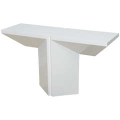 Italian Modern White Lacquered Console Table