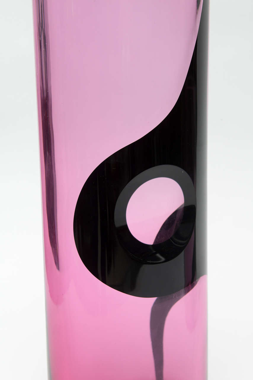 Mid-20th Century Two Italian Modern Art Glass Vases, Seguso For Sale