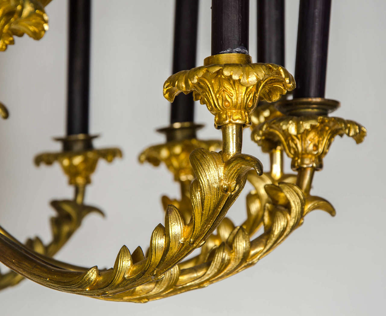 Late 19th Century Continental Gilt Bronze Chandelier In Excellent Condition For Sale In London, GB