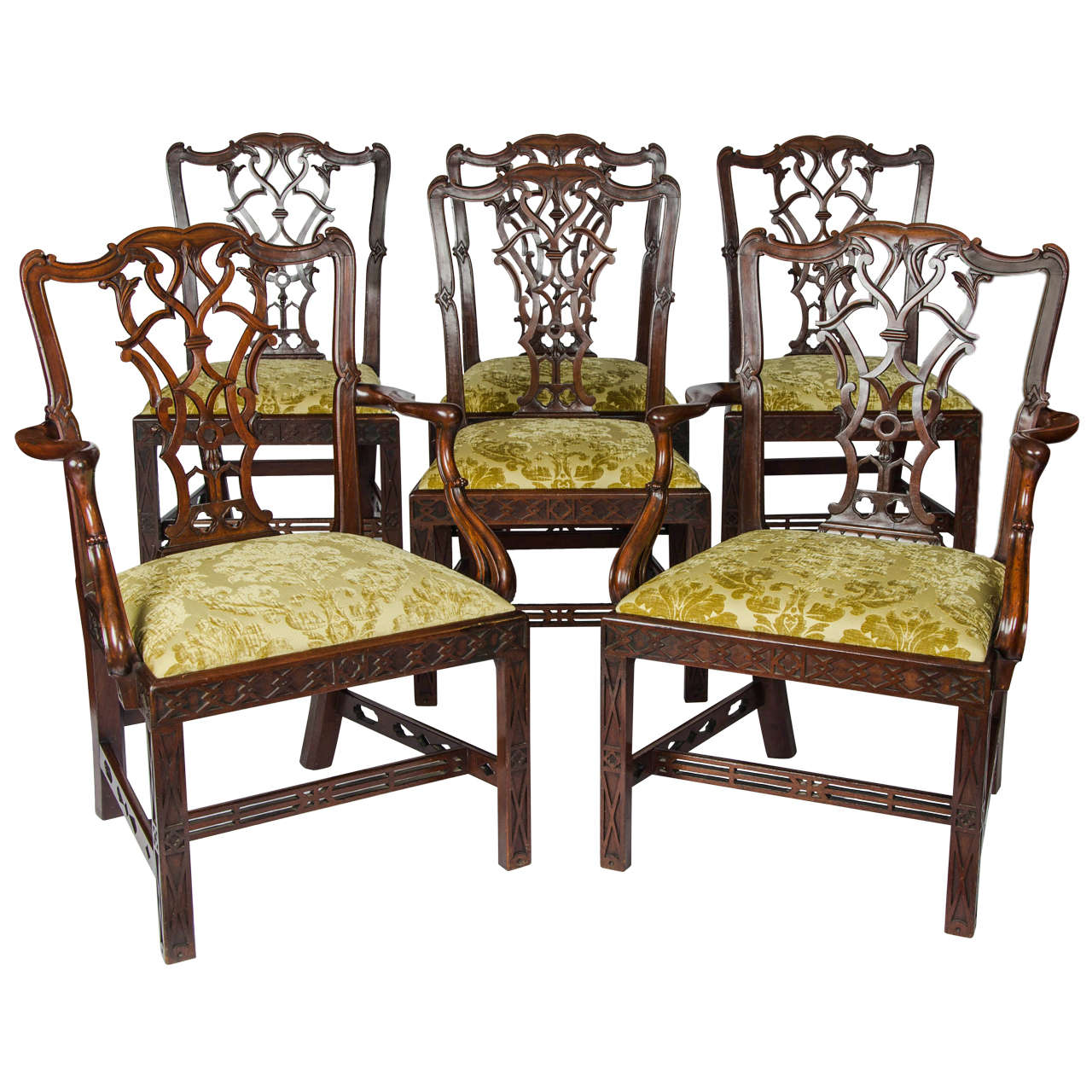 Set of Six 19th Century Centennial Dining Chairs For Sale
