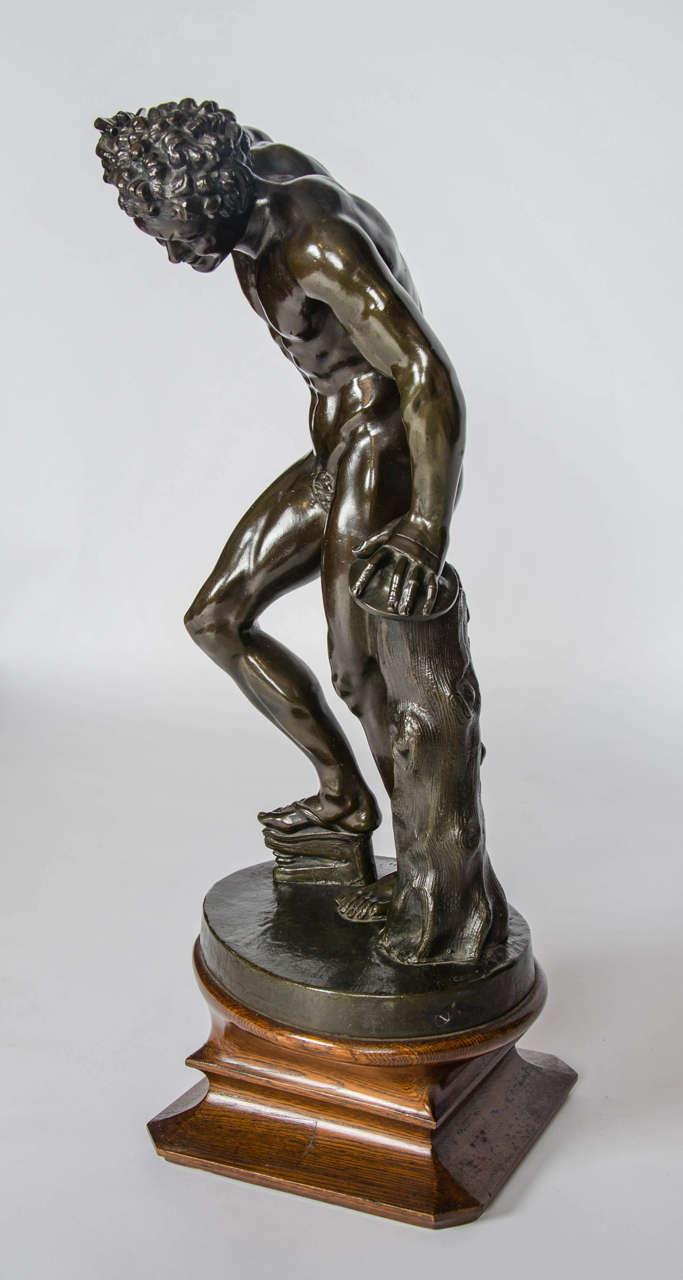 Dancing Faun Bronze Sculpture In Excellent Condition In London, GB