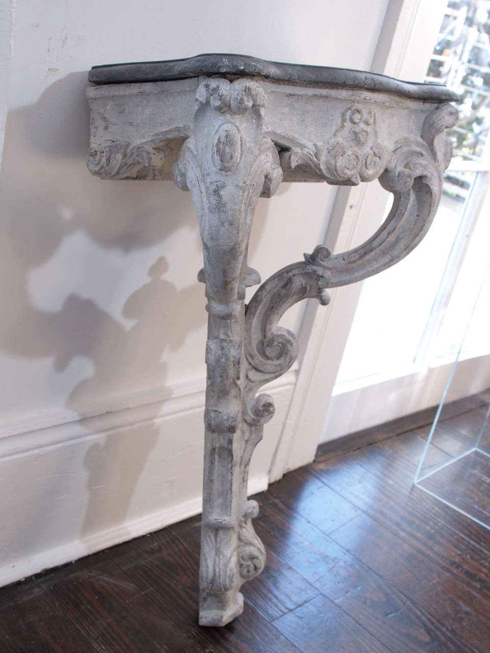 Wood Italian 19thc Painted console