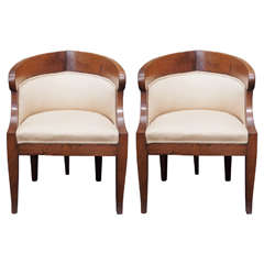 Pair of Biedermeier bergeres