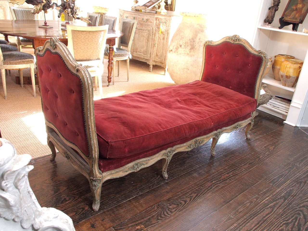 French 19thc Painted Louis XV Daybed