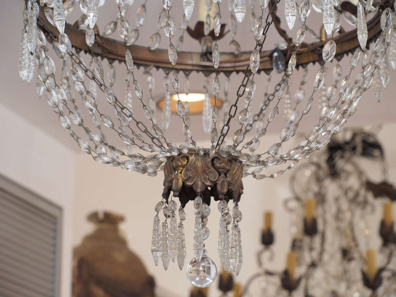 Metal French Empire chandelier