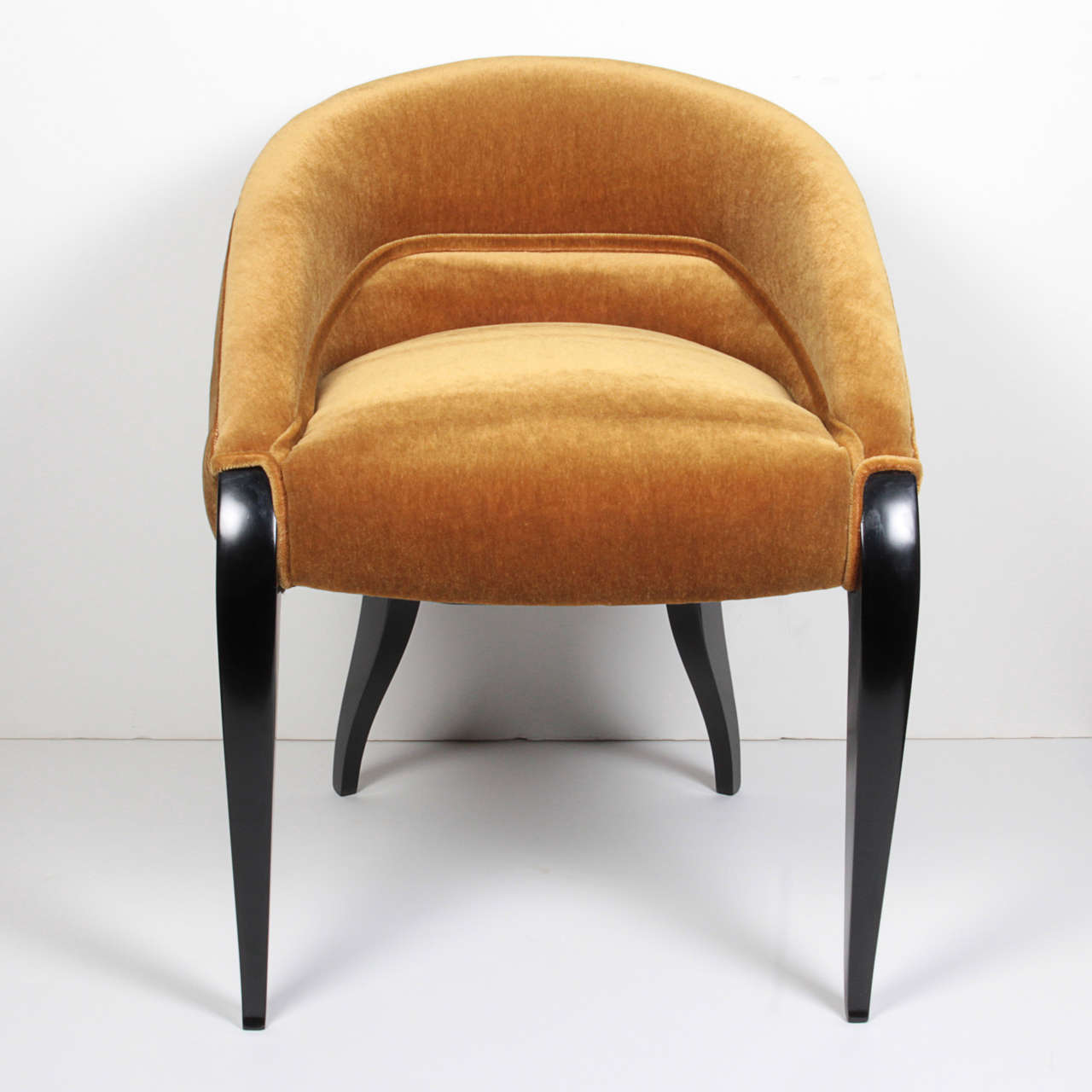 Art Deco Luxe Vanity Chair in the Manner of Ruhlmann at 1stDibs art deco vanity chair