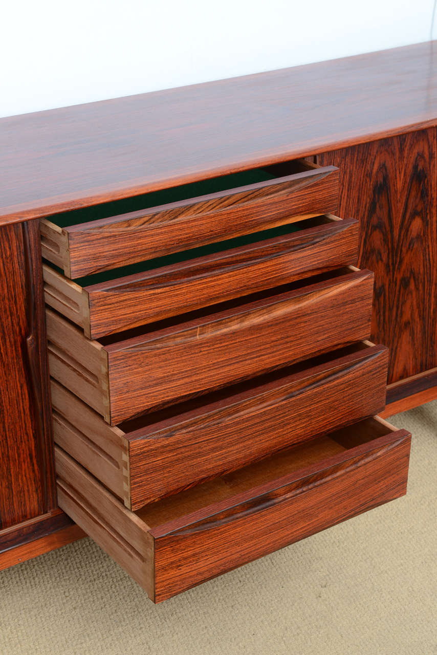 Woodwork Mid Century Modern Danish Arne Vodder Rosewood Sideboard Credenza
