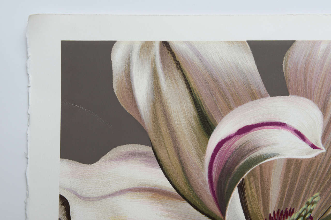 John Zak Modern Limited Edition Signed   Lilies Modern  Print For Sale 2