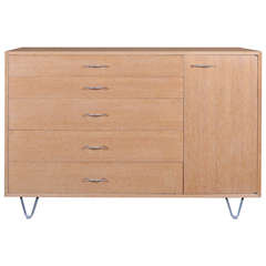 George Nelson cerused oak chest of drawers