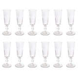 Antique Set Of (12) French Champagne Flutes