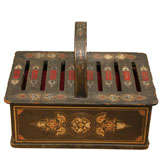 English Tooled leather letter box