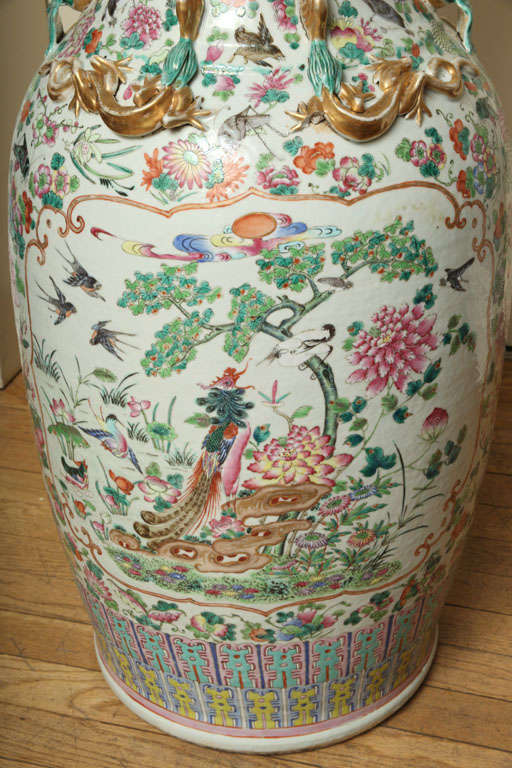 A Pair of Chinese Palace Size Porcelain Vases 3