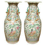 A Pair of Chinese Palace Size Porcelain Vases