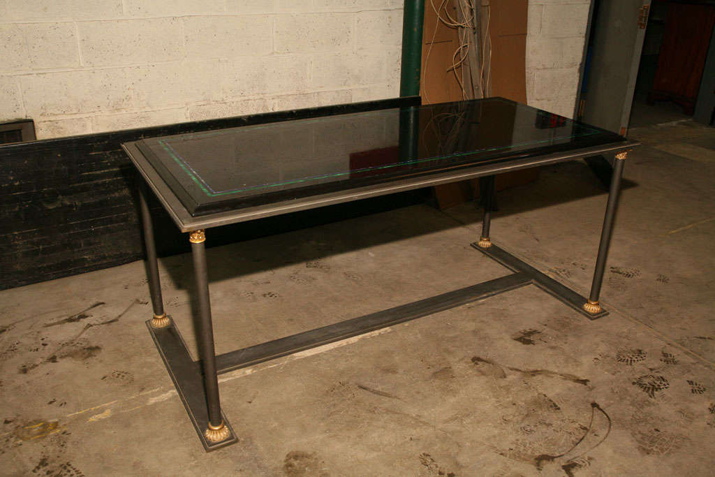 Iron and Gilt Bronze Marble Topped Neoclassical Table 6