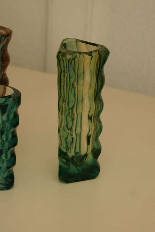 Czech 3 Exbor Vases