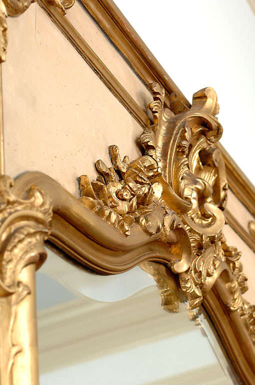Paint Louis XV Style Trumeau (Mirror)