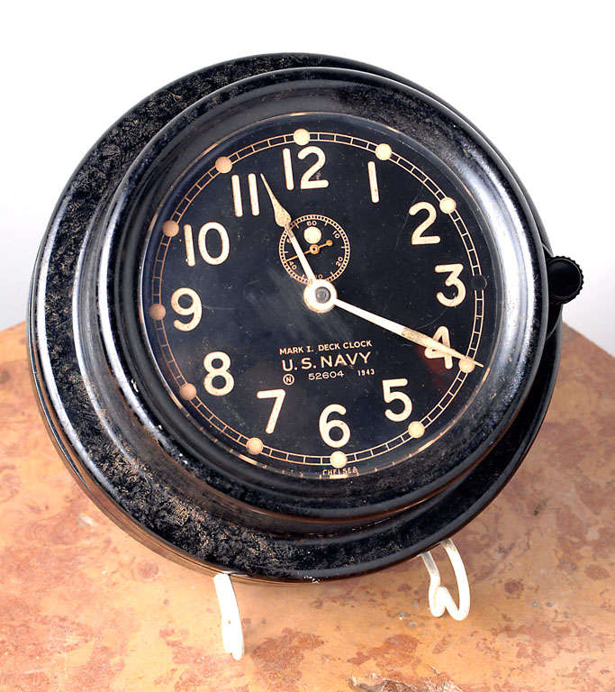 US Navy Mark 1 Deck Clock at 1stDibs | us navy deck clock, mark 1 deck ...