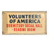 Charming Two Sided Vintage Sign- Volunteers Of America