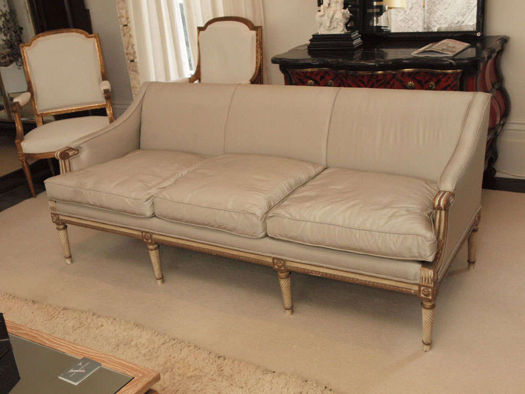 Louis XVI-style Italian Painted Sofa
