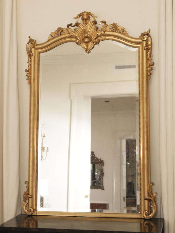 French Gilt Overmantel Mirror