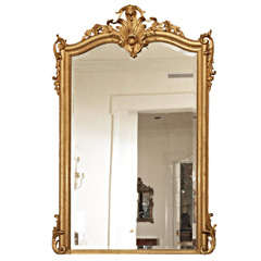 French Gilt Overmantel Mirror