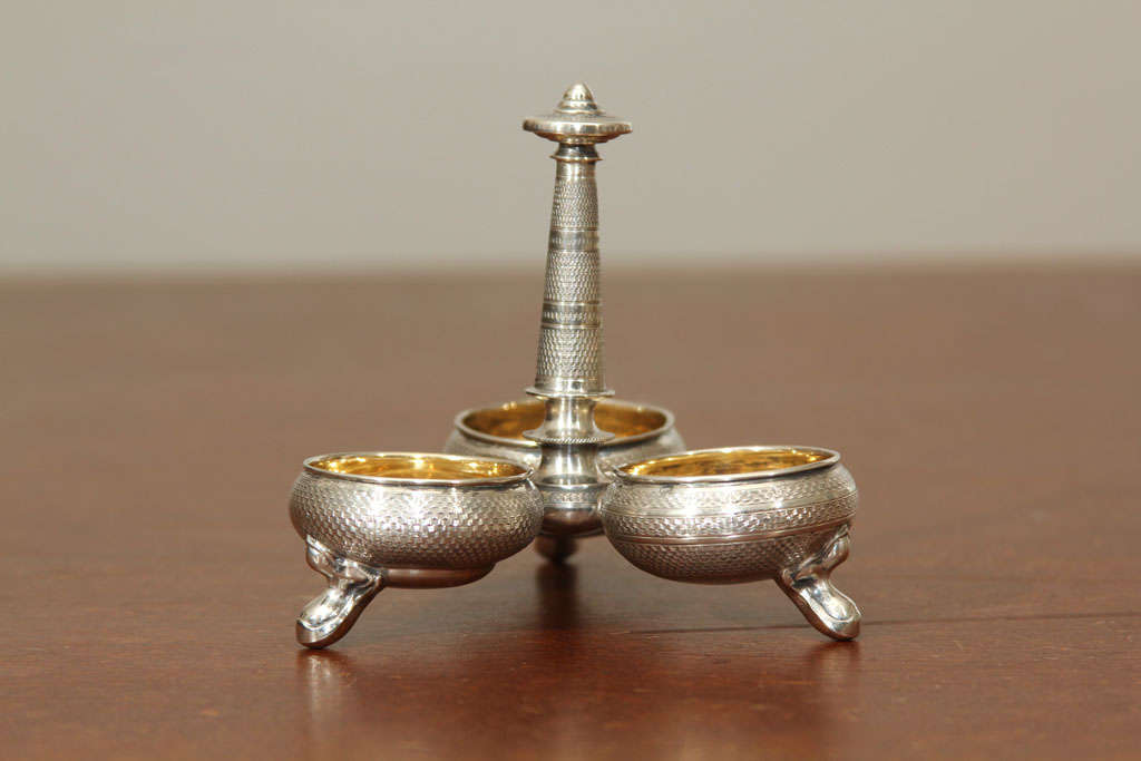 Sterling Triple Bowl Spice Cellar