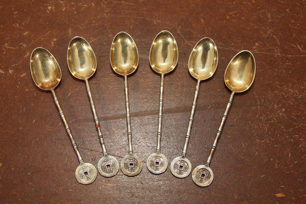 Set of 6 Sterling Silver Dimitasse spoons