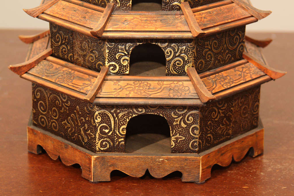 Chinese/Possible Japanese Pagoda Bird House 4