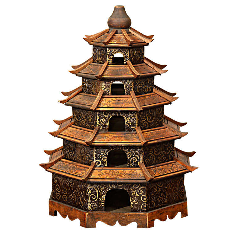 Chinese/Possible Japanese Pagoda Bird House