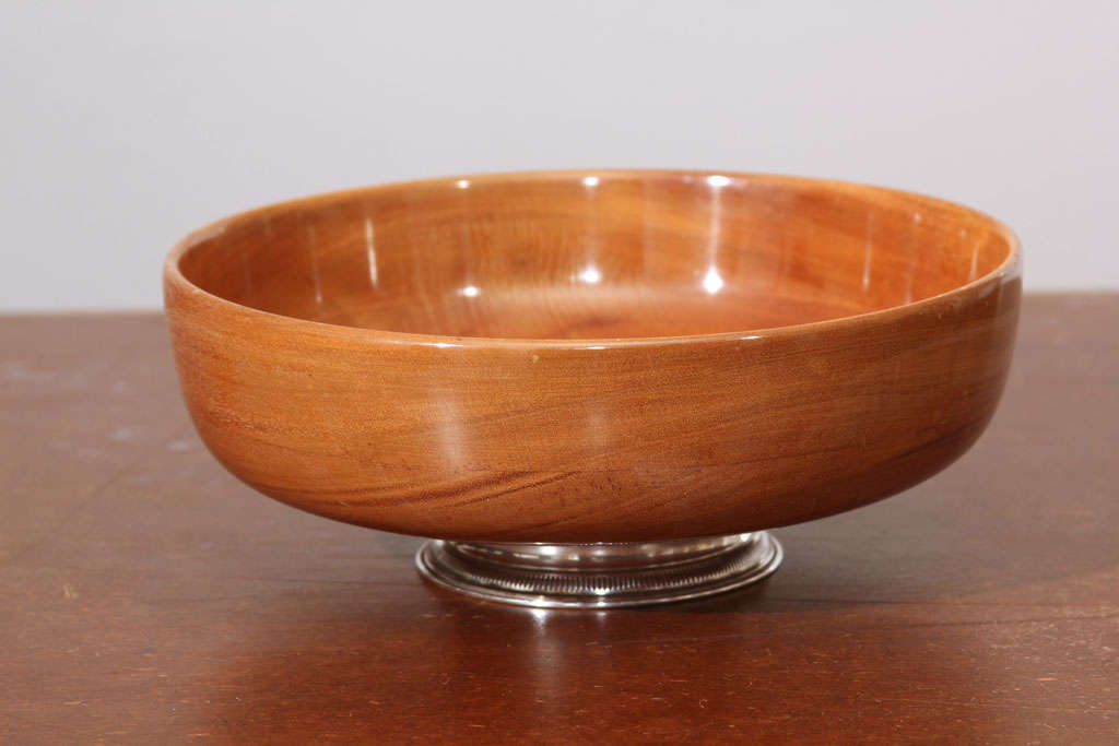 Mahogany and Sterling Silver Bowl