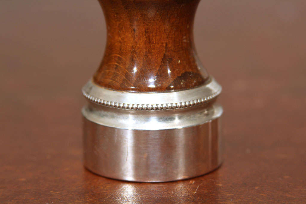 Mahogany and Sterling Silver Salt and Pepper Grinders 6
