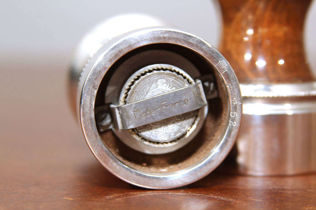 Mahogany and Sterling Silver Salt and Pepper Grinders 3