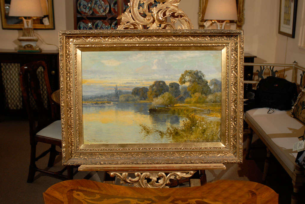 Late 19th century oil on canvas landscape painting in gilt frame, signed Harry Pennell.<br />
<br />
For many more fine antiques, please visit out online gallery at: www.williamwordantiques.com<br />
<br />
William Word Fine Antiques: Atlanta's
