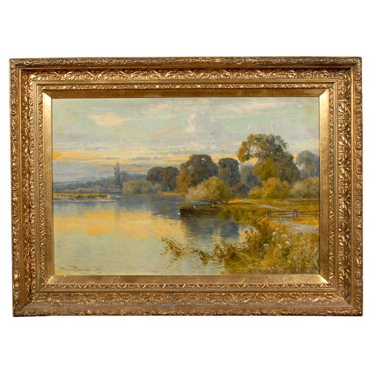 English Oil On Canvas Landscape Painting, Signed Harry Pennell