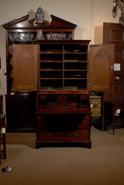 18th Century Georgian Walnut Bookcase With Blind Doors 1