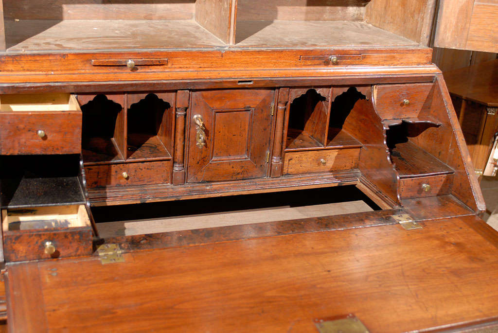 18th Century Georgian Walnut Bookcase With Blind Doors 4