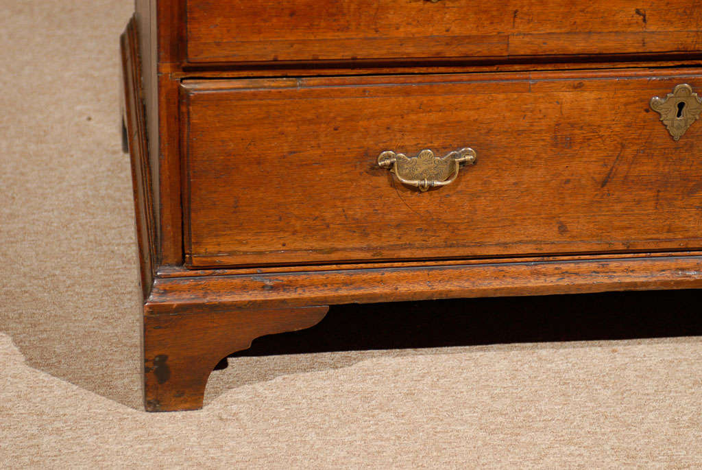 18th Century Georgian Walnut Bookcase With Blind Doors 5