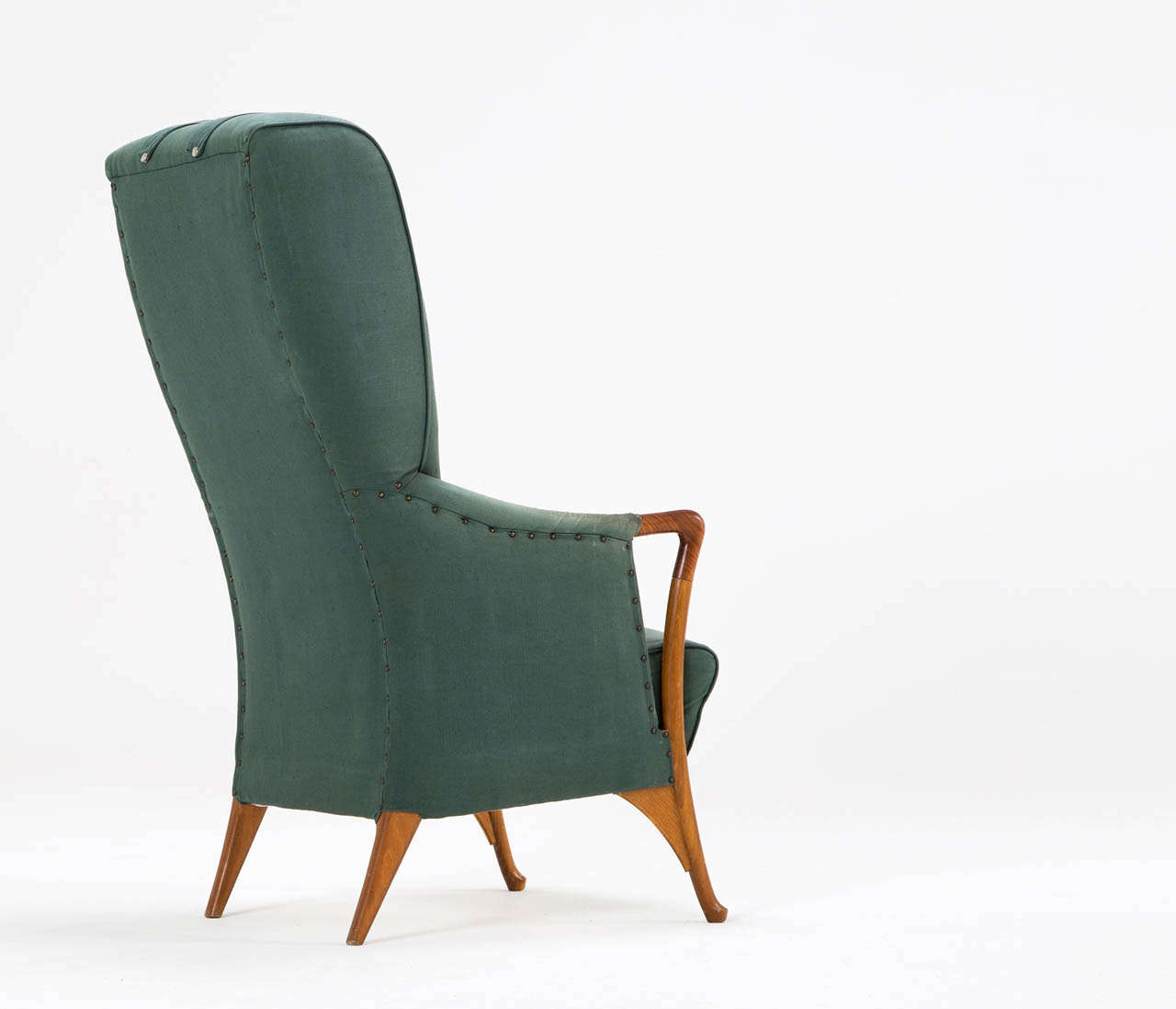 Rosewood Exceptional Italian High Back Lounge Chair